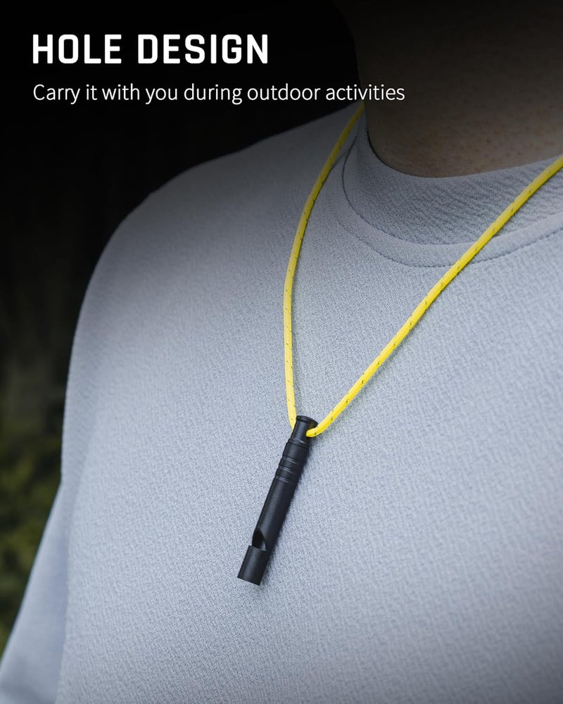 TISUR Titanium Emergency Whistle,120db Safety Whistle with Lanyard,Outdoor Survival Small Whistle for Life Saving,Hiking,Pets Training,Coach Sports - Image 3